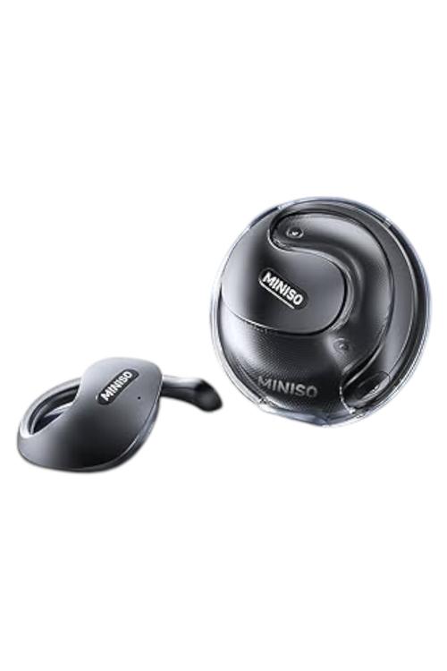 New Miniso Translation Earbuds Open Ear Headphone Bluetooth 5.4 OWS AI Headphones Support 148 Languages Wireless Ear Buds with Earhooks IPX5 Waterproof Bluetooth Black X15PRO