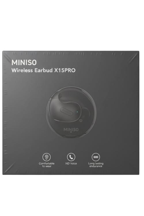New Miniso X15 Pro AI Translation Earbuds Wireless Bluetooth 5.4 Real-Time Translator Headphones with Music and Call Support Black X15PRO