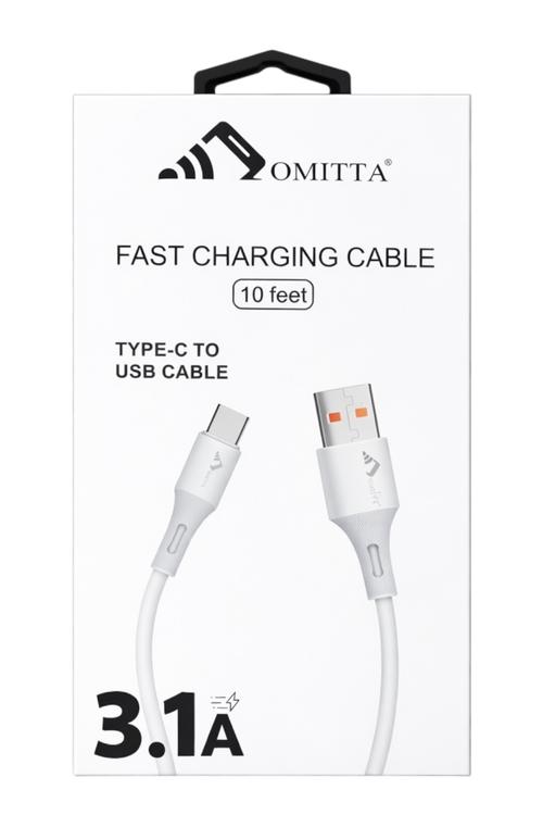 Omitta 3.1A Fast Charging 10FT USB-A to Type-C