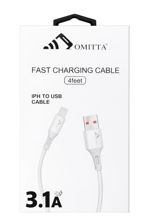 Omitta 3.1A Fast Charging 4FT USB-A to Lightning Cable OTA03