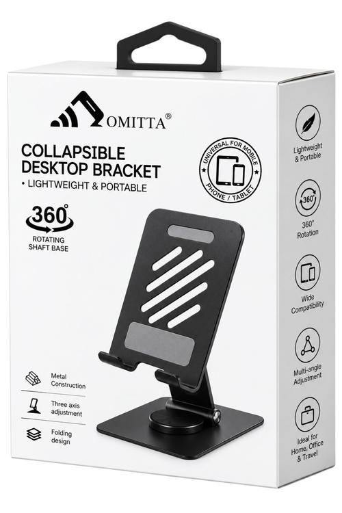 Omitta 360° Rotating Collapsible Desktop Phone and Tablet Stand OMPH1