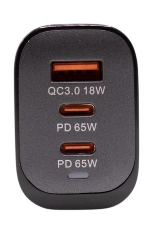 Omitta 65W SiC Fast Charger with Dual USB-C PD and USB-A QC3.0