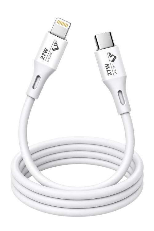 Omitta 8FT USB-C to Lightning Cable, 27W PD Fast Charging White