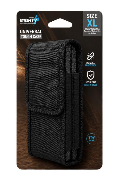 Mighty Dual Phone Vertical Pouch PCH19 BLACK (XL)