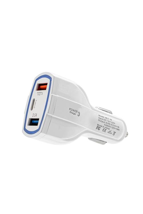 PD Car Charger With Dual USB Ports MW630