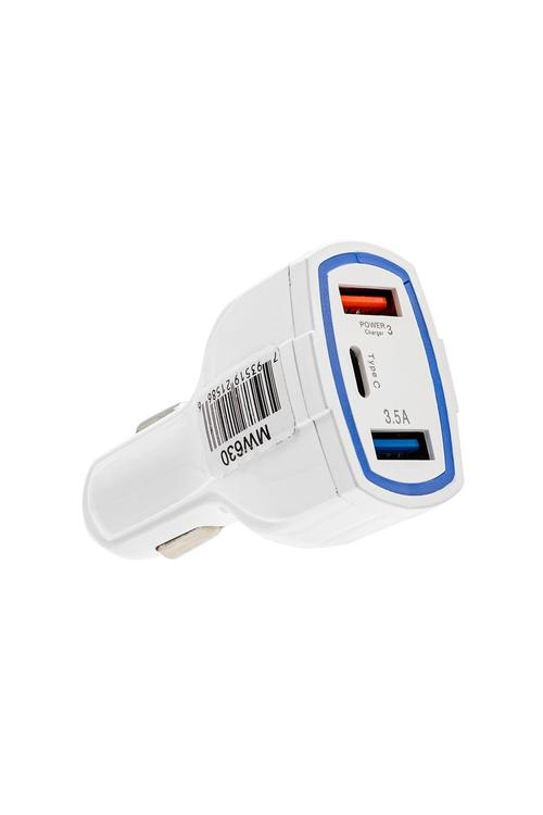 PD Car Charger With Dual USB Ports MW630