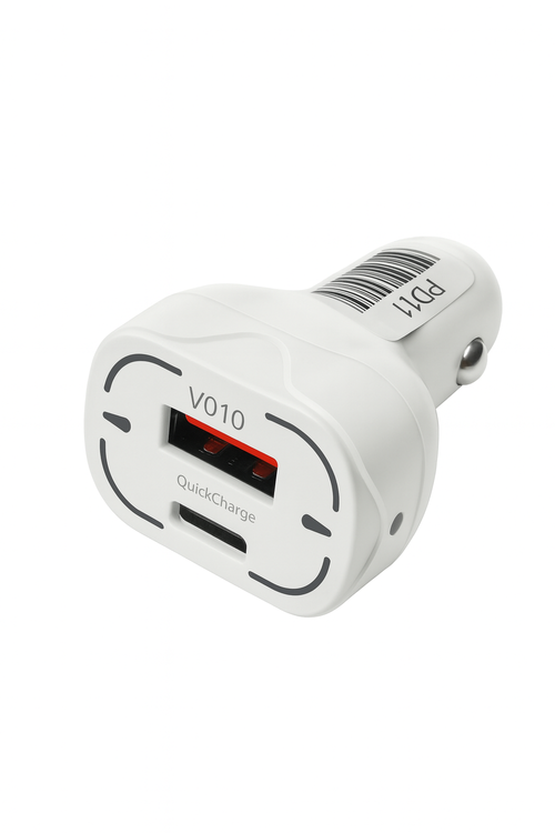 PD Car Charger with USB and C Port PD11