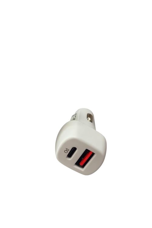 PD Car Charger with USB and Type-C Port PD10