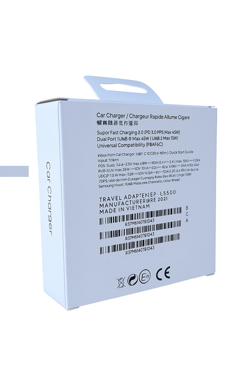 PD Car Combo with Type-C to Type-C Cable EPL5300