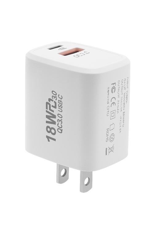 PD Wall Charger With USB White PD02
