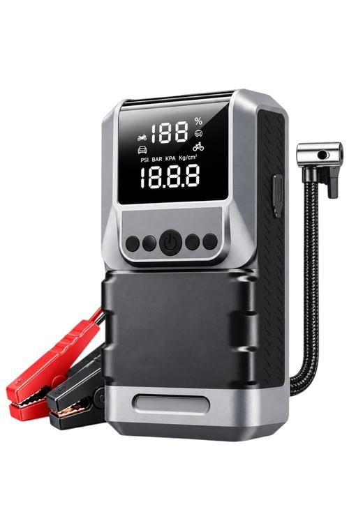 Portable 10in1 Car Emergency Jump Starter Air Compressor, Power Bank and Flashlight X004YTJSAH
