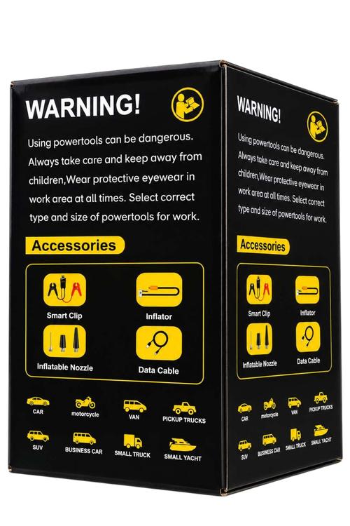 Portable 10in1 Vehicle Jump Starter, Tire Inflator and Power Bank X004ZMNEML