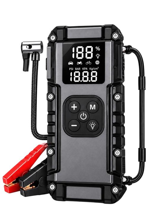 Portable 8000A, 10in1 Car Jump Starter with Air Compressor, Power Bank and Flashlight X0051EMA59
