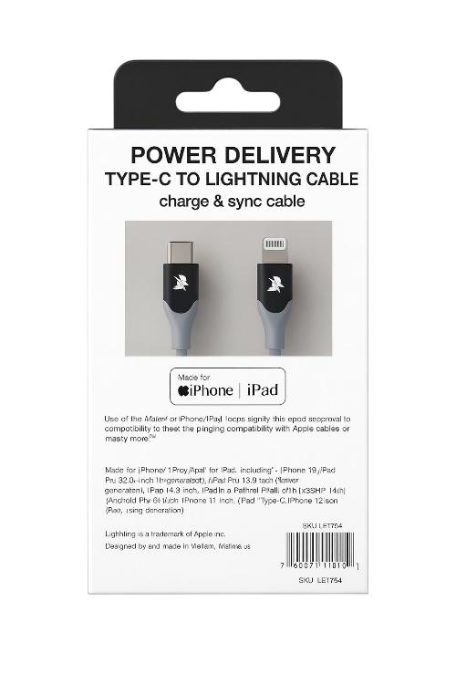 Powerxcel Kevlar 10FT Type-C to Lightning Fast Charging Cable 10KCL