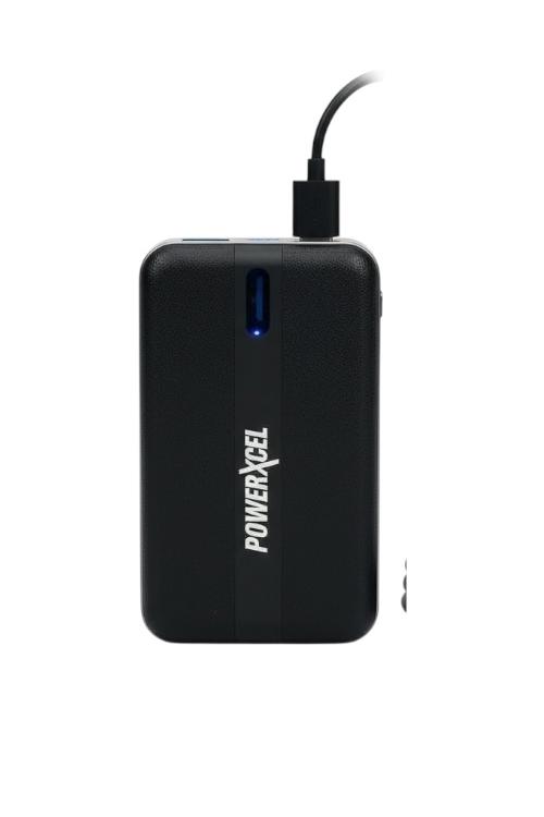 Powerxcel Power Bank 10000mAh Dual Output Portable Lightweight 2X Faster and Slim Black RCS10