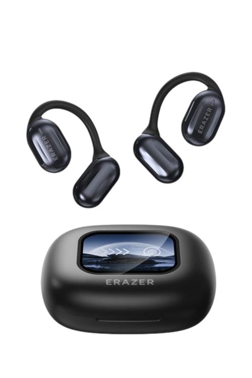 Refurbished Erazer True Wireless Open Ear Earbuds Bluetooth 5.4 Earphones, Waterproof ,35h Play time Black XP2