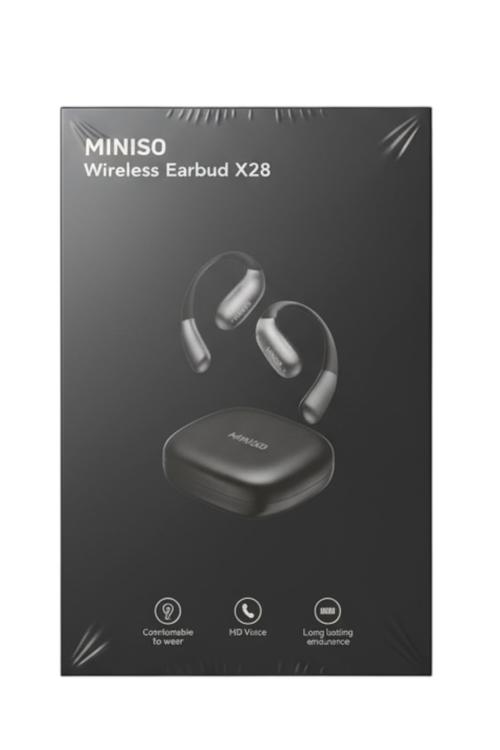 Refurbished Miniso Bluetooth Earbuds Lightweight Sport Fit HD Sound & Long-Lasting Battery Black X28