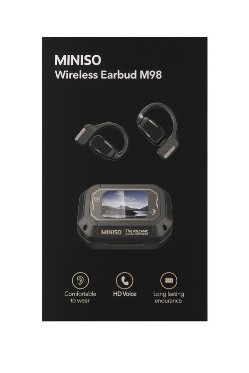 Refurbished Miniso Open Ear Bluetooth 5.4 Headphones Earbuds Earphones LED Display Green M98