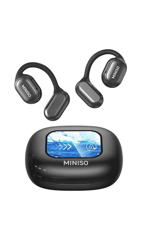 New Miniso Wireless Earbud Bluetooth 5.5, HD Voice, Comfortable Fit Black X30