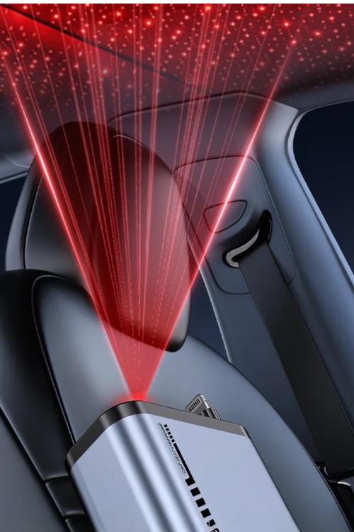 Retractable 4 in 1 Starry Sky car charger with LED lights JF006