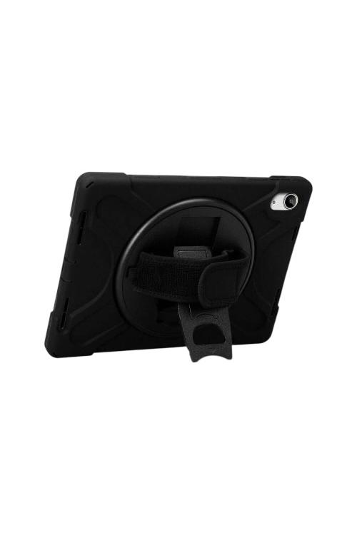 Rugged Anti-Shock Case for iPad 10.9 Gen 10 with Kickstand and Hand Strap Black