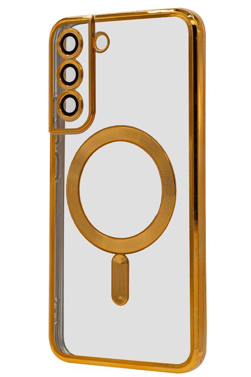 S22 Plus TPU Case With Metallic Magnet Wholesale Gold