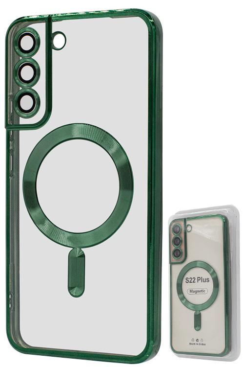 S22 Plus TPU Case With Metallic Magnet Wholesale Green