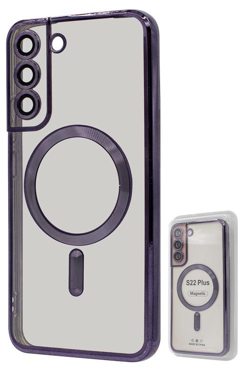 S22 Plus TPU Case With Metallic Magnet Wholesale Purple