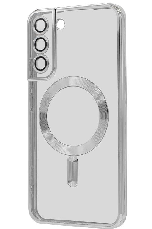 S22 Plus TPU Case With Metallic Magnet Wholesale Silver