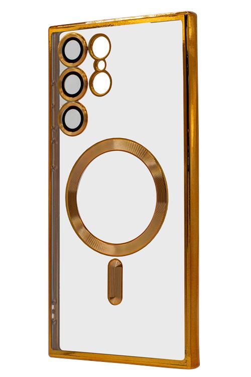 S22 Ultra TPU Case With Metallic Magnet Wholesale Gold