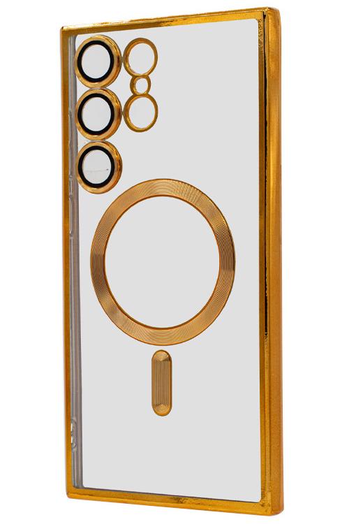 S23 Ultra TPU Case With Metallic Magnet Wholesale Gold