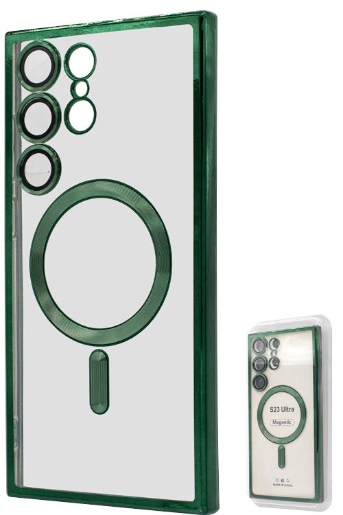 S23 Ultra TPU Case With Metallic Magnet Wholesale Green