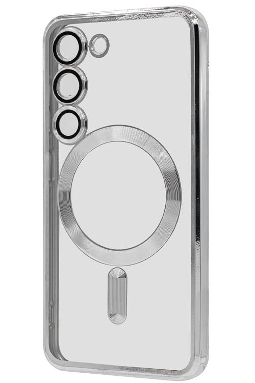 S24 Plus TPU Case With Metallic Magnet Wholesale Silver