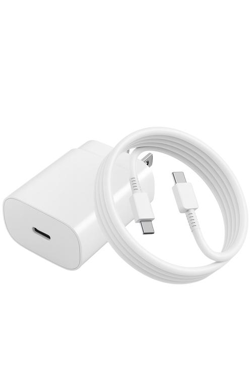 Samsung Style Adapter With C To C Cable Travel Combo TC25W White