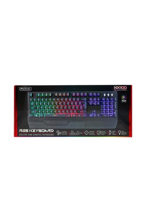 Sentry Wired Gaming Keyboard with RGB Lighting KX100