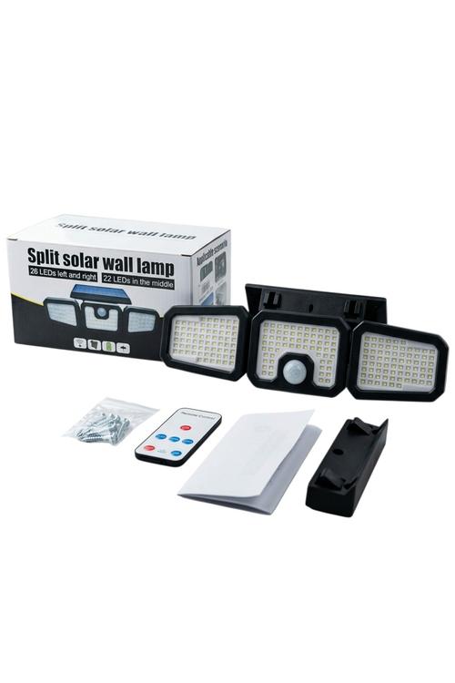 Split Solar Wall Lamp, 3 Head Solar Wall Light Outdoor Security Lamp FL1725A