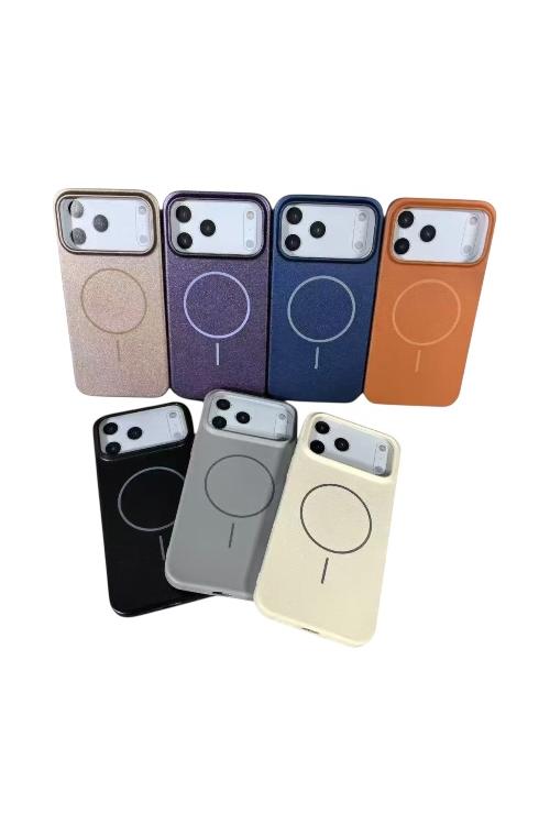 TPU MagSafe Case for iPhone 17 Series Leather Texture Magnetic Charging