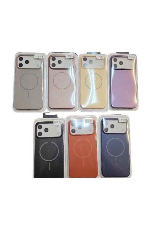 TPU MagSafe Case for iPhone 17 Series Leather Texture Magnetic Charging