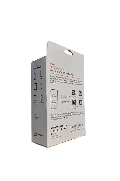 Trianium 39W Dual USB Qualcomm Quick Charge Wall Charger X001BG1K0H