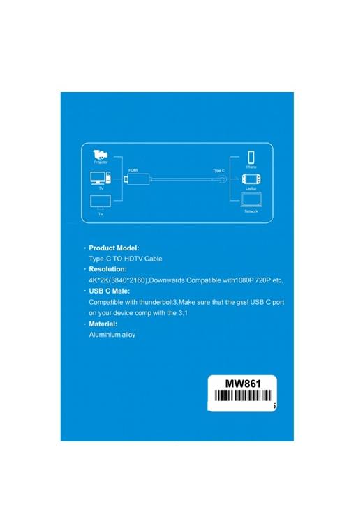 Type-C to HDTV MHL Cable MW861