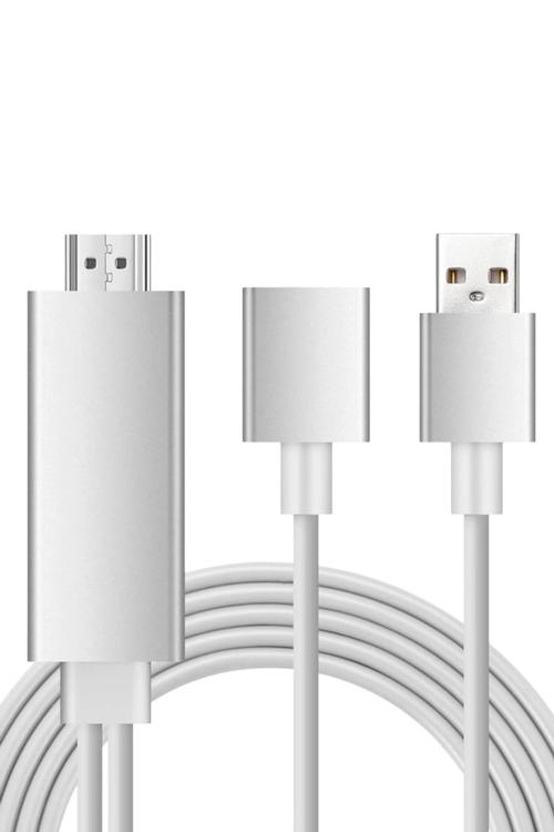 USB-C to HDMI HDTV Adapter Cable with USB 3.0 Port, 1080P HD Display Gray MW933
