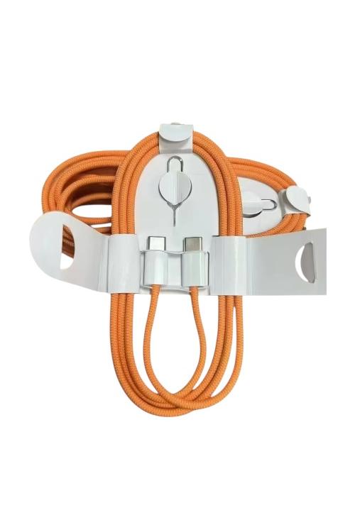 USB-C to USB-C Charging Cable with Plate Orange
