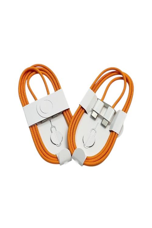 USB-C to USB-C Charging Cable with Plate Orange