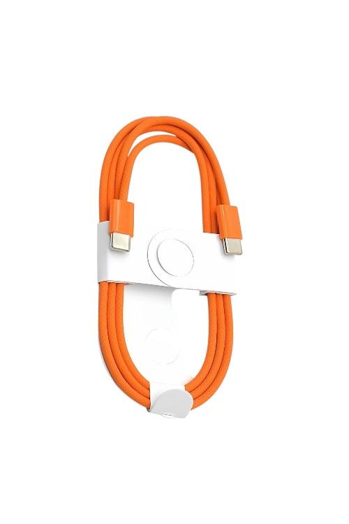 USB-C to USB-C Charging Cable with Plate Orange