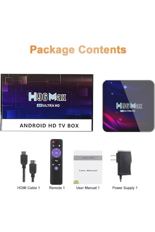 Ultra HD Streaming Media Player 4K Android TV Box H96MAX