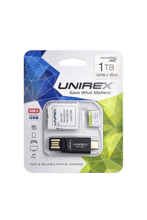 Unirex 1TB MicroSD with USB Reader and SD Adapter MTC301S