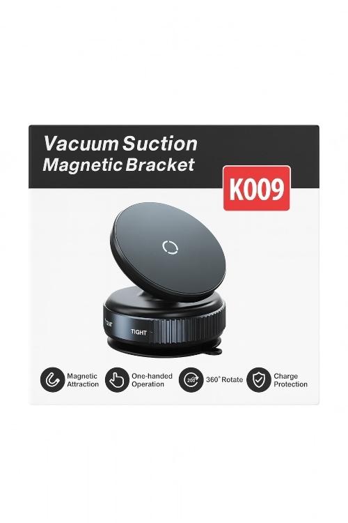 Vacuum Suction Magnetic Car Mount 360° Rotating Phone Holder K009