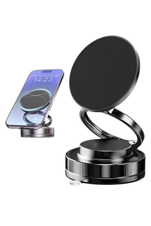 Vacuum Suction Magnetic Car Mount 360° Rotating Phone Holder K009