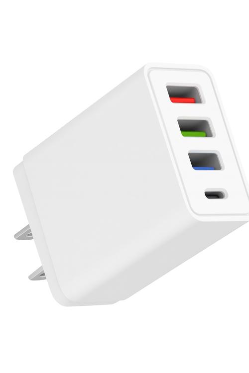 Wall Charger with 3 USB and 1 PD Port PD16 White