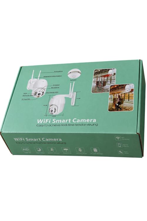 WiFi Smart Outdoor Security Camera, Dual Antenna, Night Vision and Motion Detection IP66
